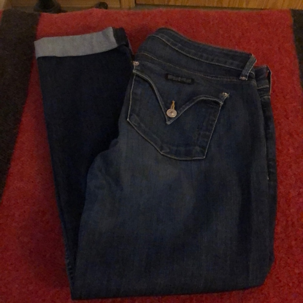 Hudson blue jeans.
